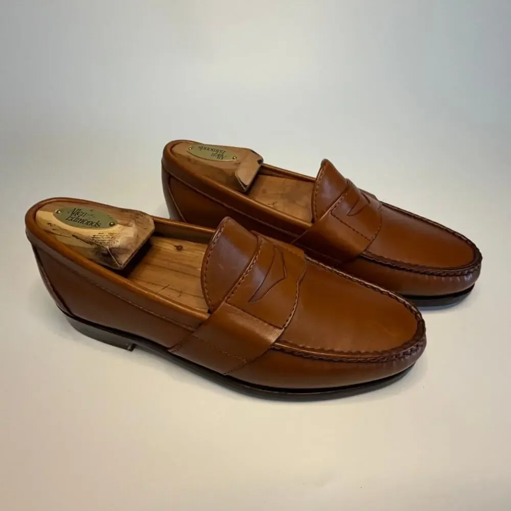 NIB Rancourt x Allen Edmonds Cameron Penny Loafer Brown Made in Maine 6.5 Wide E